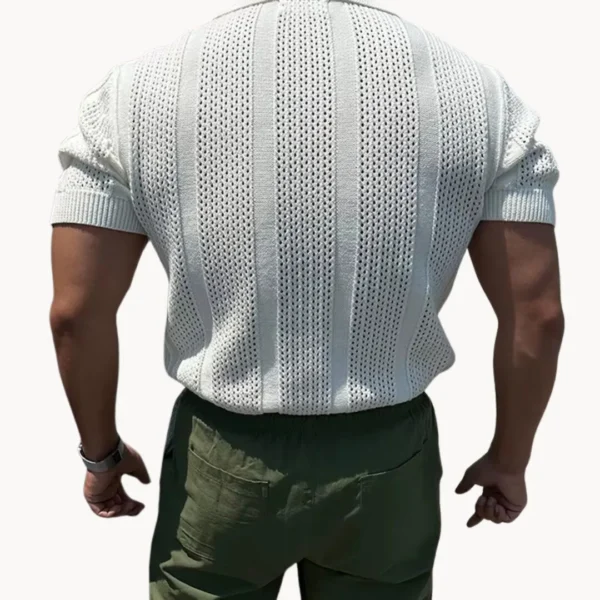 Aurel Open Collar Mesh Shirt